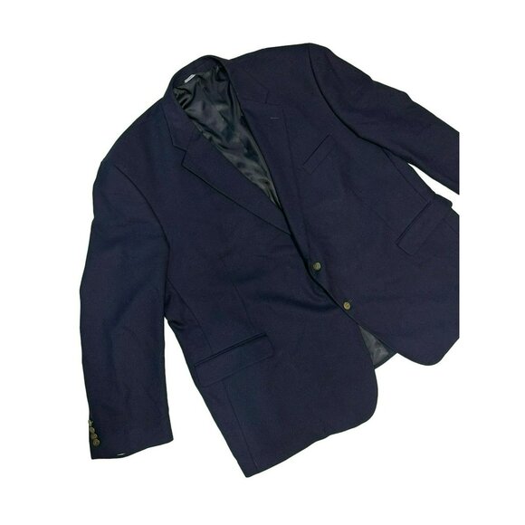 CM Gold Series 60R Navy Blue Wool Blend Blazer | Two-Button Sport Coat Jacket - Picture 2 of 6
